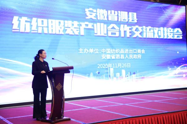 泗县人民政府朱德华副县长致辞并介绍县情和产业情况